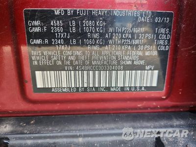 Zdjęcie 13 z 13 samochodu: 2013 SUBARU OUTBACK 2.5I PREMIUM VIN:4S4BRCCC3D3304008 - miniatura