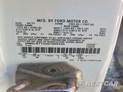 Zdjęcie 13 z 13 samochodu: 2022 FORD TRANSIT CONNECT XLT DELIVERY VAN VIN:NM0LS7T22N1506540 - miniatura