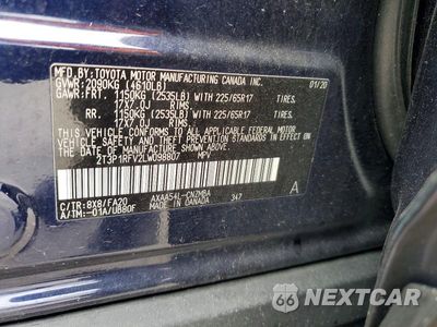 Zdjęcie 14 z 14 samochodu: 2020 TOYOTA RAV4 XLE VIN:2T3P1RFV2LW098807 - miniatura