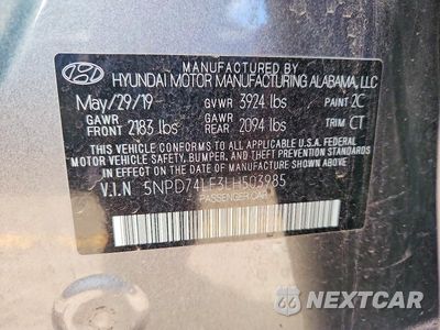 Zdjęcie 13 z 13 samochodu: 2020 HYUNDAI ELANTRA SE VIN:5NPD74LF3LH503985 - miniatura