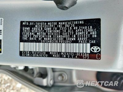 Zdjęcie 12 z 12 samochodu: 2020 TOYOTA COROLLA SE NIGHTSHADE EDITION VIN:5YFS4RCE8LP055847 - miniatura