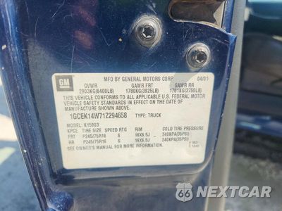 Zdjęcie 12 z 12 samochodu: 2001 CHEVROLET SILVERADO K1500 VIN:1GCEK14W71Z294658 - miniatura