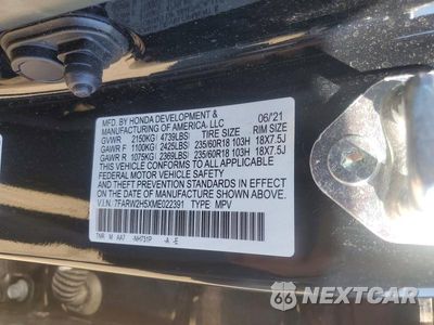 Zdjęcie 13 z 13 samochodu: 2021 HONDA CR-V EX VIN:7FARW2H5XME022391 - miniatura