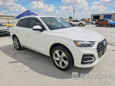 Czwarte zdjęcie samochodu z boku: 2021 AUDI Q5 PREMIUM PLUS VIN:WA1BAAFY5M2103749 - miniatura