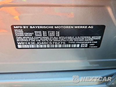 Zdjęcie 12 z 12 samochodu: 2024 BMW I7 EDRIVE50 VIN:WBY43EJ04RCS76275 - miniatura