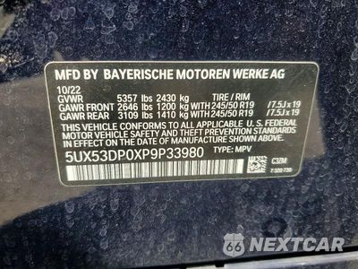 Zdjęcie 13 z 13 samochodu: 2023 BMW X3 XDRIVE30I VIN:5UX53DP0XP9P33980 - miniatura