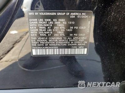 Zdjęcie 14 z 14 samochodu: 2024 VOLKSWAGEN ATLAS PEAK EDITION SE VIN:1V2CR2CA3RC609399 - miniatura