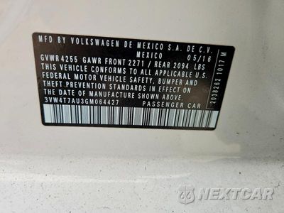 Zdjęcie 13 z 13 samochodu: 2016 VOLKSWAGEN GTI S/SE VIN:3VW4T7AU3GM064427 - miniatura