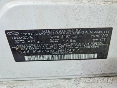 Zdjęcie 12 z 12 samochodu: 2017 HYUNDAI SONATA SPORT VIN:5NPE34AF2HH524059 - miniatura