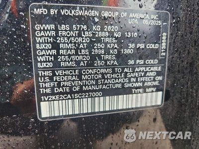 Zdjęcie 13 z 13 samochodu: 2025 VOLKSWAGEN ATLAS CROSS SPORT SE VIN:1V2KE2CA1SC227000 - miniatura