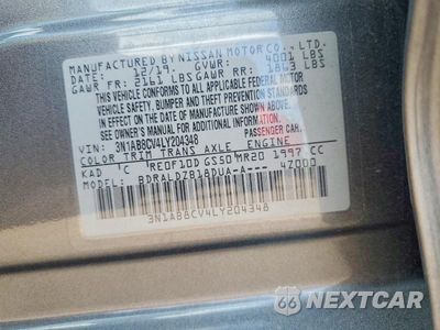 Zdjęcie 12 z 12 samochodu: 2020 NISSAN SENTRA SV VIN:3N1AB8CV4LY204348 - miniatura