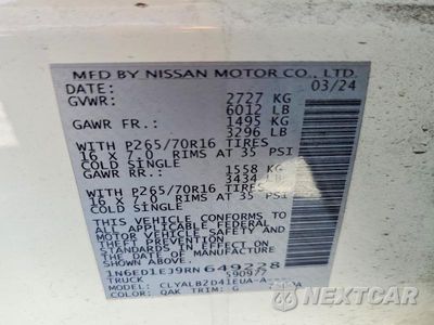 Zdjęcie 13 z 13 samochodu: 2024 NISSAN FRONTIER SV VIN:1N6ED1EJ9RN649228 - miniatura