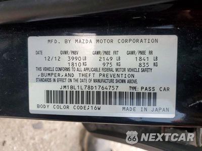 Zdjęcie 13 z 13 samochodu: 2013 MAZDA 3 I VIN:JM1BL1L78D1764757 - miniatura
