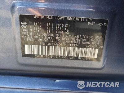 Zdjęcie 12 z 12 samochodu: 2013 SUBARU LEGACY 2.5I PREMIUM VIN:4S3BMBC67D3041934 - miniatura