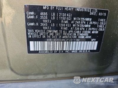 Zdjęcie 13 z 13 samochodu: 2015 SUBARU OUTBACK 2.5I LIMITED VIN:4S4BSANC2F3311184 - miniatura