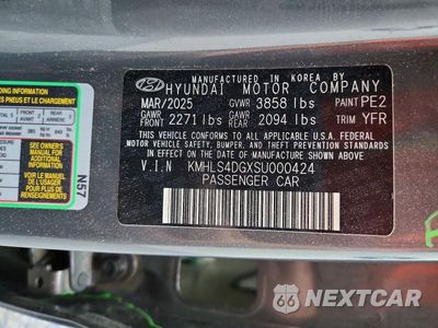 Zdjęcie 13 z 13 samochodu: 2025 HYUNDAI ELANTRA SEL VIN:KMHLS4DGXSU000424 - miniatura