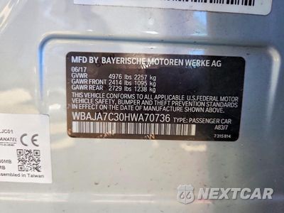 Zdjęcie 12 z 12 samochodu: 2017 BMW 530 XI VIN:WBAJA7C30HWA70736 - miniatura
