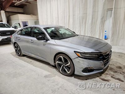 Czwarte zdjęcie samochodu z boku: 2022 HONDA ACCORD SPORT VIN:1HGCV1F37NA079322 - miniatura