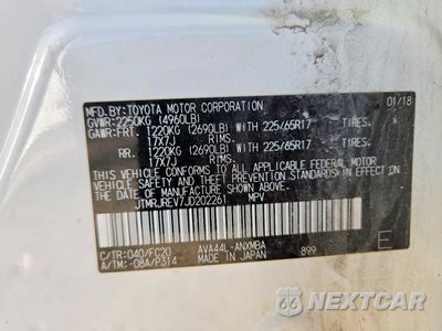 Zdjęcie 13 z 13 samochodu: 2018 TOYOTA RAV4 VIN:JTMRJREV7JD202261 - miniatura