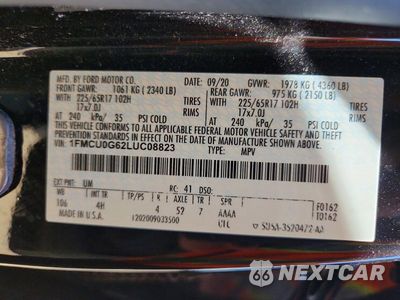 Zdjęcie 12 z 12 samochodu: 2020 FORD ESCAPE SE VIN:1FMCU0G62LUC08823 - miniatura