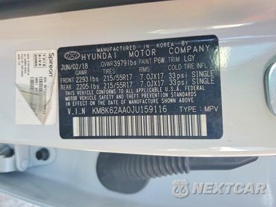 Zdjęcie 13 z 13 samochodu: 2018 HYUNDAI KONA SEL VIN:KM8K62AA0JU159116 - miniatura