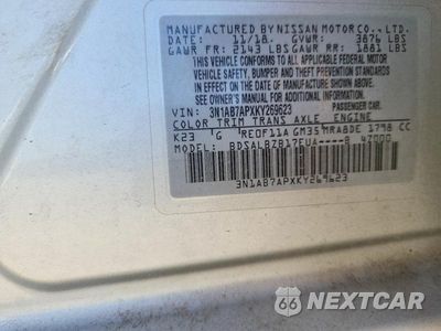 Zdjęcie 12 z 12 samochodu: 2019 NISSAN SENTRA S VIN:3N1AB7APXKY269623 - miniatura