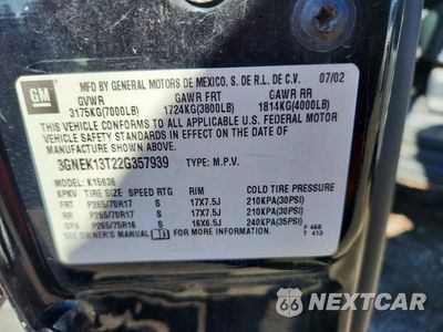 Zdjęcie 12 z 12 samochodu: 2002 CHEVROLET AVALANCHE K1500 VIN:3GNEK13T22G357939 - miniatura