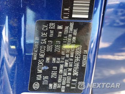 Zdjęcie 13 z 13 samochodu: 2017 KIA FORTE LX VIN:3KPFK4A79HE088363 - miniatura