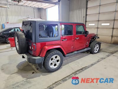 Trzecie zdjęcie samochodu z tyłu: 2013 JEEP WRANGLER UNLIMITED SAHARA VIN:1C4BJWEG1DL597260 - miniatura