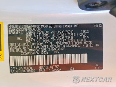 Zdjęcie 13 z 13 samochodu: 2014 LEXUS RX 350 BASE VIN:2T2ZK1BA8EC140139 - miniatura