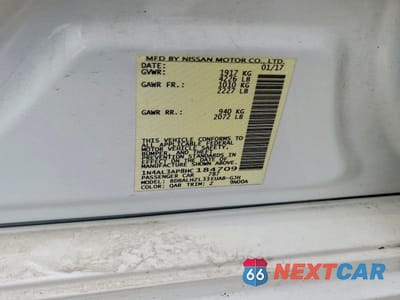 Zdjęcie 12 z 12 samochodu: 2017 NISSAN ALTIMA 2.5 SR VIN:1N4AL3AP8HC184709 - miniatura