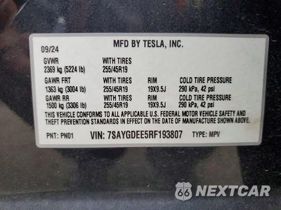 Zdjęcie 13 z 13 samochodu: 2024 TESLA MODEL Y VIN:7SAYGDEE5RF193807 - miniatura