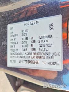 Zdjęcie 12 z 12 samochodu: 2024 TESLA MODEL 3 VIN:5YJ3E1EA4RF784297 - miniatura