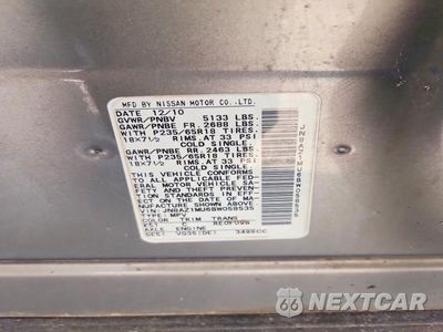 Zdjęcie 12 z 12 samochodu: 2011 NISSAN MURANO S VIN:JN8AZ1MU6BW058535 - miniatura