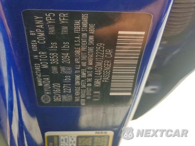 Zdjęcie 12 z 12 samochodu: 2021 HYUNDAI ELANTRA SE VIN:KMHLL4AG0MU122259 - miniatura