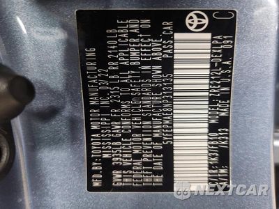 Zdjęcie 12 z 12 samochodu: 2022 TOYOTA COROLLA LE VIN:5YFEPMAE8NP313135 - miniatura