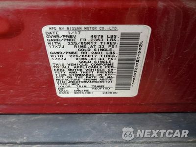 Zdjęcie 13 z 13 samochodu: 2017 NISSAN ROGUE S VIN:JN8AT2MV4HW266101 - miniatura
