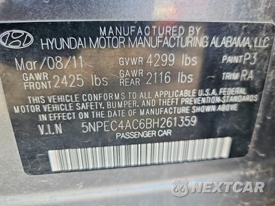 Zdjęcie 12 z 12 samochodu: 2011 HYUNDAI SONATA LIMITED VIN:5NPEC4AC6BH261359 - miniatura
