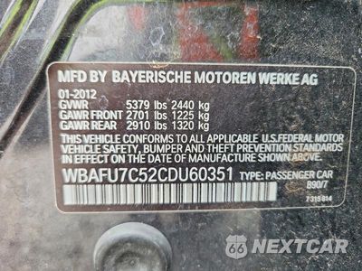 Zdjęcie 12 z 12 samochodu: 2012 BMW 535 XI VIN:WBAFU7C52CDU60351 - miniatura