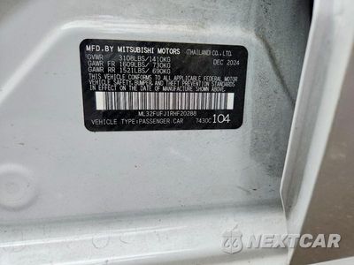 Zdjęcie 12 z 12 samochodu: 2024 MITSUBISHI MIRAGE G4 ES VIN:ML32FUFJ1RHF20288 - miniatura
