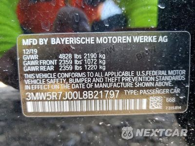 Zdjęcie 13 z 13 samochodu: 2020 BMW 330XI VIN:3MW5R7J00L8B21797 - miniatura