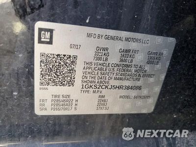 Zdjęcie 14 z 14 samochodu: 2017 GMC YUKON DENALI VIN:1GKS2CKJ5HR384086 - miniatura