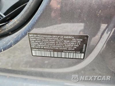 Zdjęcie 12 z 12 samochodu: 2020 VOLKSWAGEN PASSAT SE VIN:1VWSA7A30LC018702 - miniatura