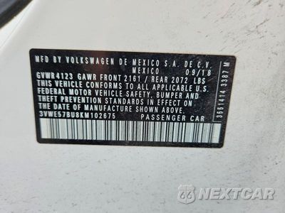 Zdjęcie 13 z 13 samochodu: 2019 VOLKSWAGEN JETTA SEL VIN:3VWE57BU8KM102675 - miniatura