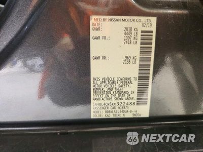 Zdjęcie 12 z 12 samochodu: 2019 NISSAN ALTIMA SR VIN:1N4BL4CW5KN322488 - miniatura
