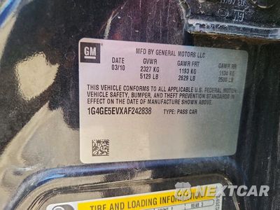 Zdjęcie 12 z 12 samochodu: 2010 BUICK LACROSSE CXS VIN:1G4GE5EVXAF242838 - miniatura