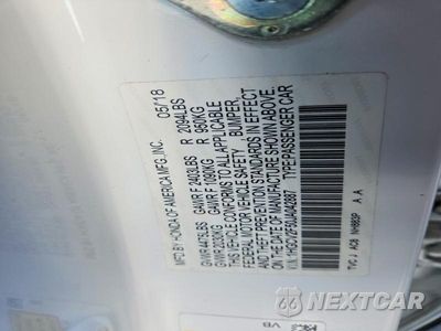 Zdjęcie 12 z 12 samochodu: 2018 HONDA ACCORD EXL VIN:1HGCV2F50JA042887 - miniatura