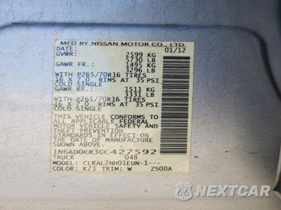 Zdjęcie 12 z 12 samochodu: 2012 NISSAN FRONTIER S VIN:1N6AD0ER3CC427592 - miniatura