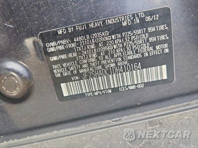 Zdjęcie 13 z 13 samochodu: 2013 SUBARU FORESTER 2.5X PREMIUM VIN:JF2SHADC1DH410164 - miniatura