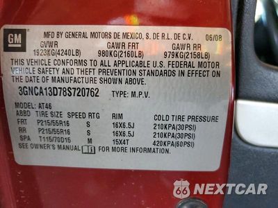 Zdjęcie 12 z 12 samochodu: 2008 CHEVROLET HHR LS VIN:3GNCA13D78S720762 - miniatura